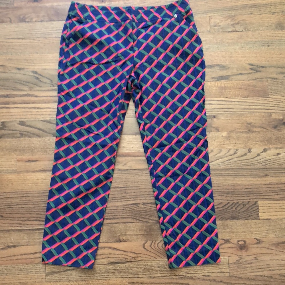 Trina Turk Geometric Print Pants | Bold Preppy Statement Pants